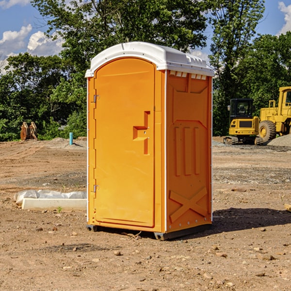 can i customize the exterior of the porta potties with my event logo or branding in Luana Iowa